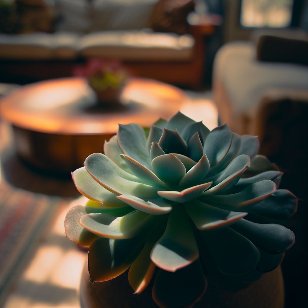 Aeonium in home